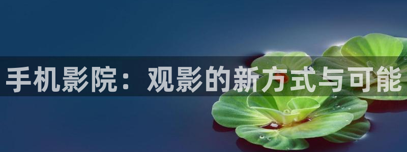 小小影视最新官网：手机影院：观影的新方式与可能